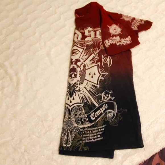 Sacred Soul Men's Shirt Deep Red & Blue Size L (MMA) - Picture 2 of 6